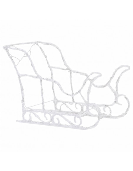 Decorazione Natalizia Renne e Slitta 280x28x55 cm in Acrilico