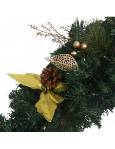 Ghirlanda di Natale ad Arco con Lucine LED Verde 90 cm in PVC