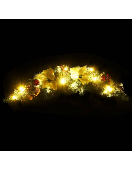 Ghirlanda di Natale ad Arco con Lucine LED Verde 90 cm in PVC