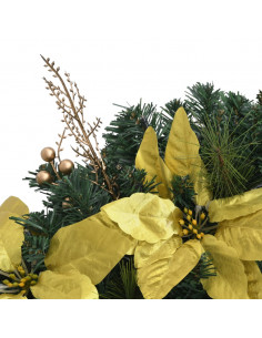 Ghirlanda di Natale con Lucine LED Verde 60 cm in PVC