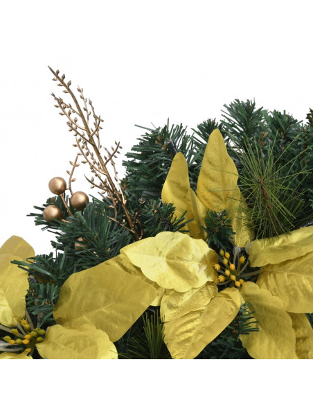 Ghirlanda di Natale con Lucine LED Verde 60 cm in PVC