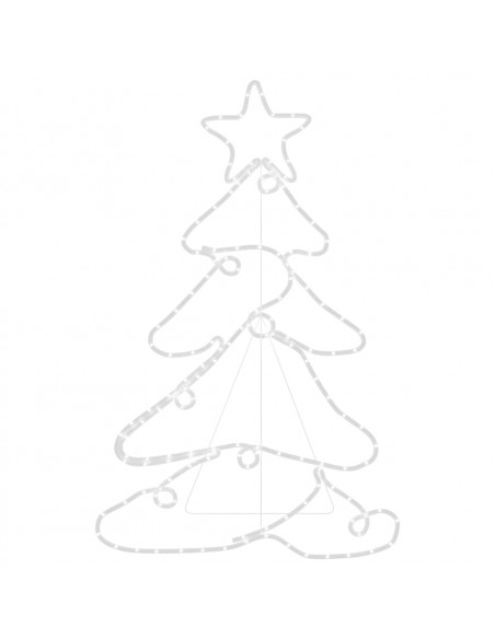 Figura Albero di Natale con 144 LED 88x56 cm