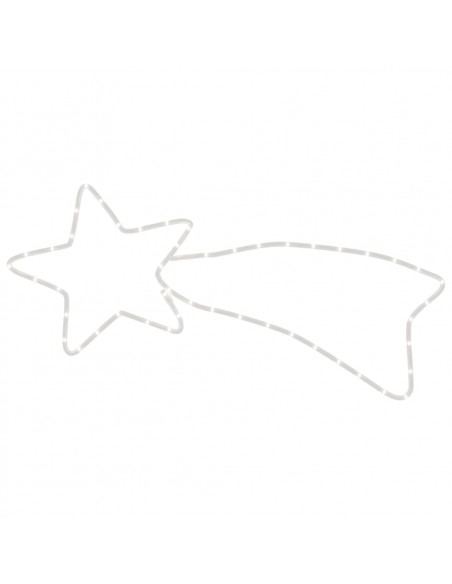 Figura Cometa di Natale con 48 LED Bianco Caldo 65x28 cm