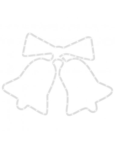 Figura Natalizia di Campane con 72 LED 50x56 cm