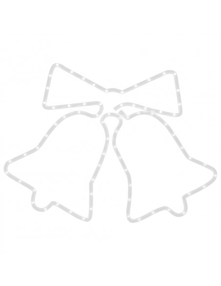 Figura Natalizia di Campane con 72 LED 50x56 cm