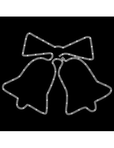 Figure Natalizie Campane con 72 LED 3 pz 50x56 cm