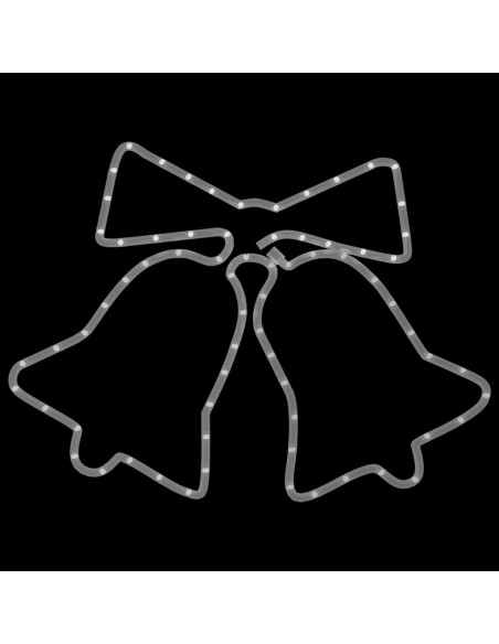 Figure Natalizie Campane con 72 LED 3 pz 50x56 cm