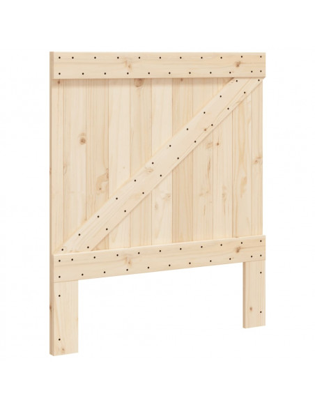 Giroletto con Testiera 90x200 cm in Legno Massello di Pino