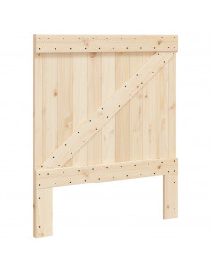 Giroletto con Testiera 90x200 cm in Legno Massello di Pino