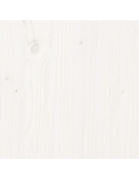 Giroletto con Testiera Bianco 100x200 cm in Legno Massello