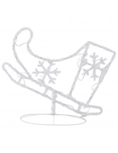 Decorazione Slitta Renne in Acrilico 260x21x87 cm Blu 2