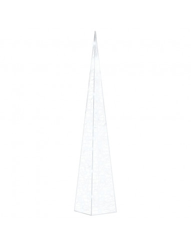 Cono di Luce LED Acrilico Decorativo Bianco Freddo 90 cm