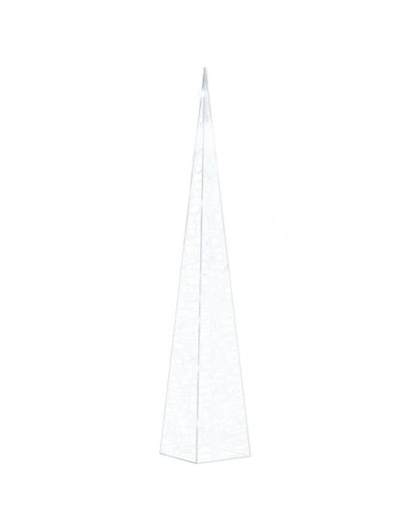 Cono di Luce LED Acrilico Decorativo Bianco Freddo 90 cm