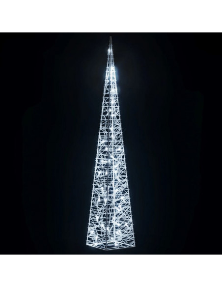 Cono di Luce LED Acrilico Decorativo Bianco Freddo 90 cm