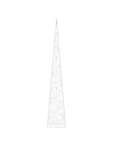 Cono di Luce LED Acrilico Decorativo Bianco Freddo 90 cm