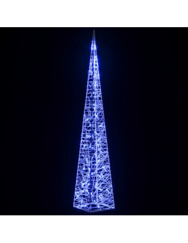 Cono di Luce LED Decorativo Acrilico Blu 120 cm