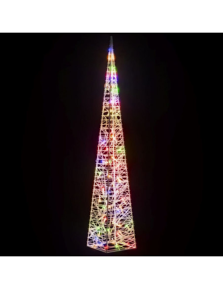 Cono di Luce LED Decorativo Acrilico Multicolore 120 cm