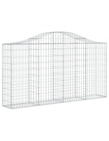 Cesti Gabbioni ad Arco 10 pz 200x30x100/120 cm Ferro Zincato