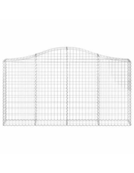 Cesti Gabbioni ad Arco 10 pz 200x30x100/120 cm Ferro Zincato