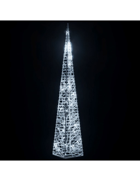 Cono di Luce LED Acrilico Decorativo Bianco Freddo 60 cm