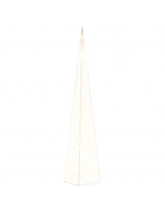 Cono di Luce LED Decorativo Acrilico Bianco Caldo 90 cm 2