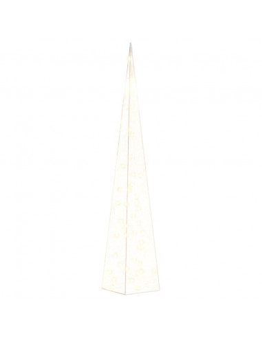 Cono di Luce LED Decorativo Acrilico Bianco Caldo 90 cm