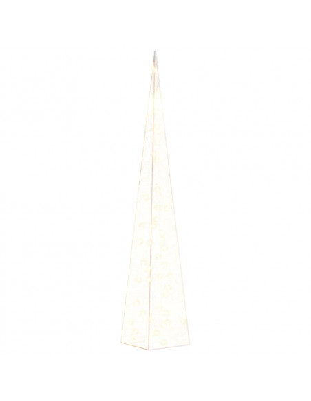 Cono di Luce LED Decorativo Acrilico Bianco Caldo 90 cm
