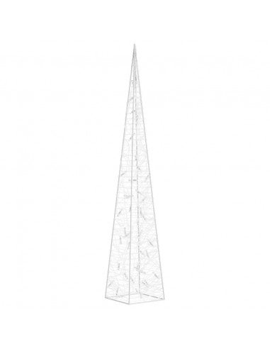 Cono di Luce LED Decorativo Acrilico Bianco Caldo 90 cm