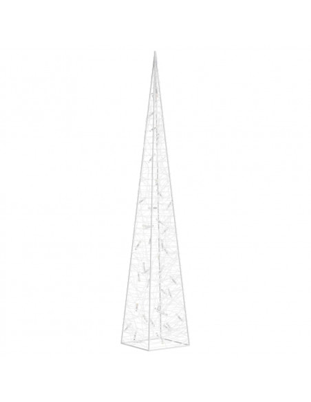 Cono di Luce LED Decorativo Acrilico Bianco Caldo 90 cm
