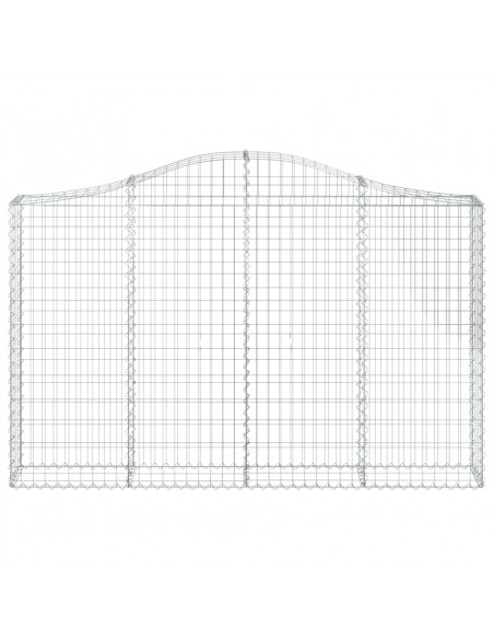 Cesti Gabbioni ad Arco 10 pz 200x30x120/140 cm Ferro Zincato