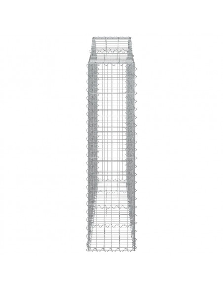 Cesti Gabbioni ad Arco 10 pz 200x30x120/140 cm Ferro Zincato