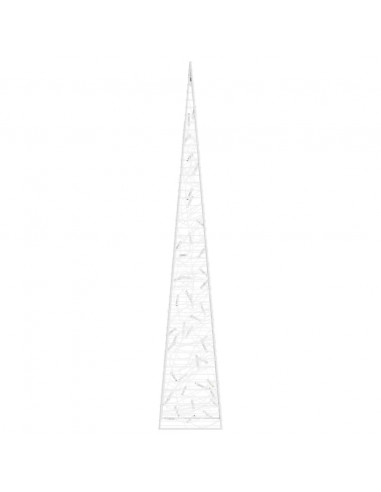 Cono di Luce LED Decorativo Acrilico Bianco Caldo 90 cm