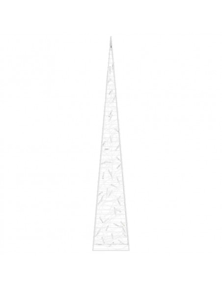 Cono di Luce LED Decorativo Acrilico Bianco Caldo 90 cm