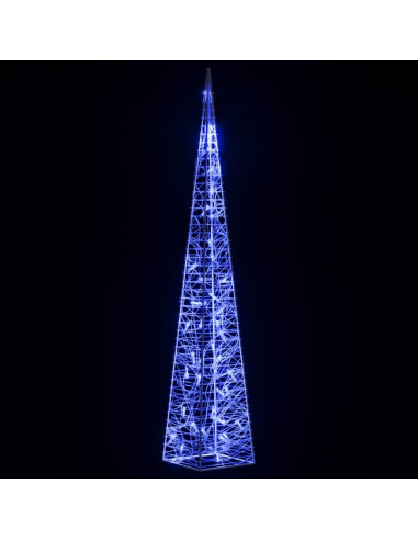 Cono di Luce LED Decorativo Acrilico Blu 90 cm