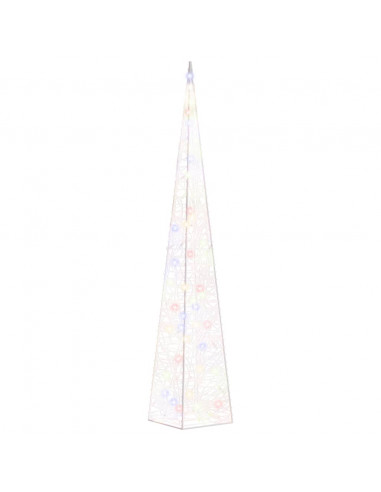 Cono di Luce LED Decorativo Acrilico Multicolore 90 cm