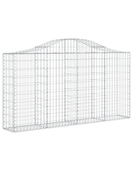Cesti Gabbioni ad Arco 13 pz 200x30x100/120 cm Ferro Zincato