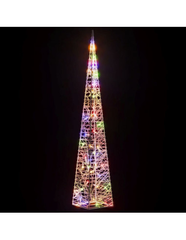 Cono di Luce LED Decorativo Acrilico Multicolore 90 cm