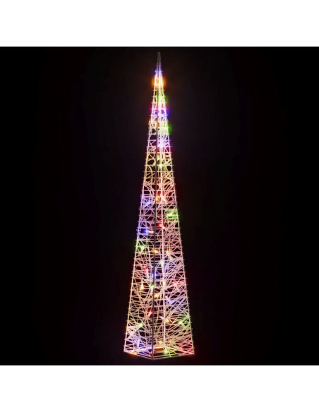 Cono di Luce LED Decorativo Acrilico Multicolore 90 cm