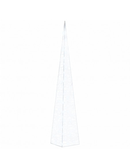 Cono Luce LED Decorativo Acrilico Bianco Freddo 120 cm