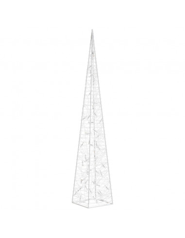 Cono Luce LED Decorativo Acrilico Bianco Freddo 120 cm