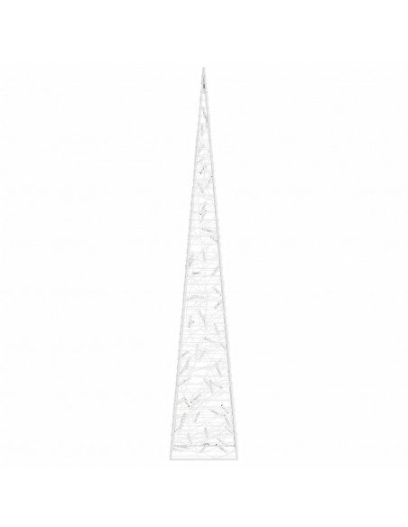 Cono Luce LED Decorativo Acrilico Bianco Freddo 120 cm