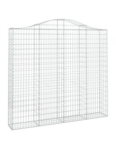 Cesti Gabbioni ad Arco 4 pz 200x30x180/200 cm Ferro Zincato