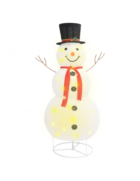 Figura Natalizia Pupazzo di Neve a LED Tessuto Pregiato 180 cm