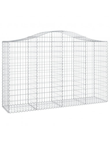 Cesti Gabbioni ad Arco 12 pz 200x50x120/140 cm Ferro Zincato