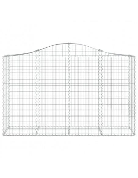 Cesti Gabbioni ad Arco 12 pz 200x50x120/140 cm Ferro Zincato