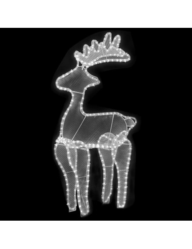 Decorazione Natalizia Renna in Rete con 306 LED 60x24x89cm