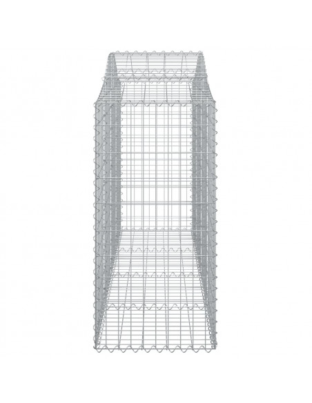 Cesti Gabbioni ad Arco 12 pz 200x50x120/140 cm Ferro Zincato
