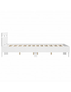 Giroletto con Testiera Bianco 120x190 cm in Legno Multistrato