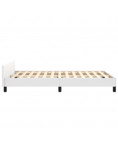 Giroletto con Testiera Bianco 120x190 cm in Similpelle