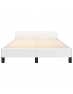 Giroletto con Testiera Bianco 120x190 cm in Similpelle